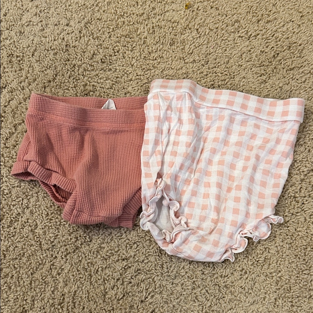 Charming Pink and White Checkered Kids Shorts